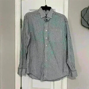 Vineyard Vines Men's Small Blue White Striped Button-Down Shirt Long Sleeve